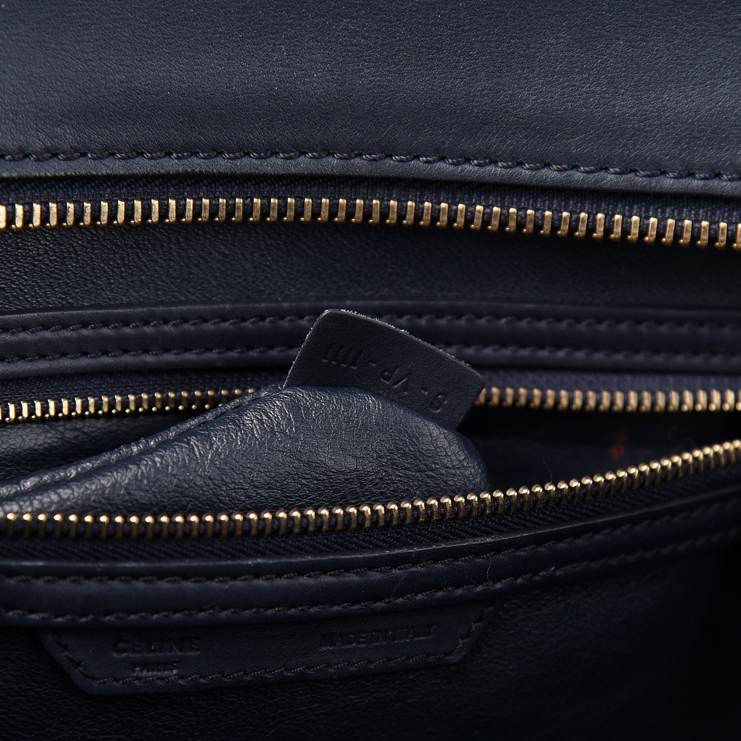 Smooth Calfskin Mini Luggage Navy Blue