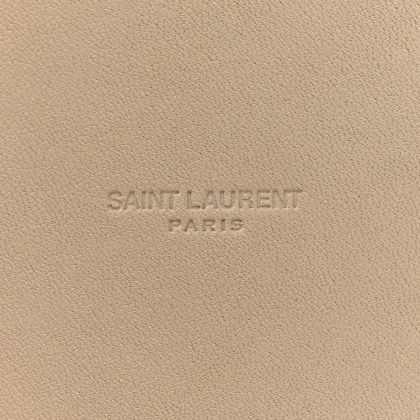 Diagonal Canvas Calfskin Rive Gauche Bucket Bag Beige