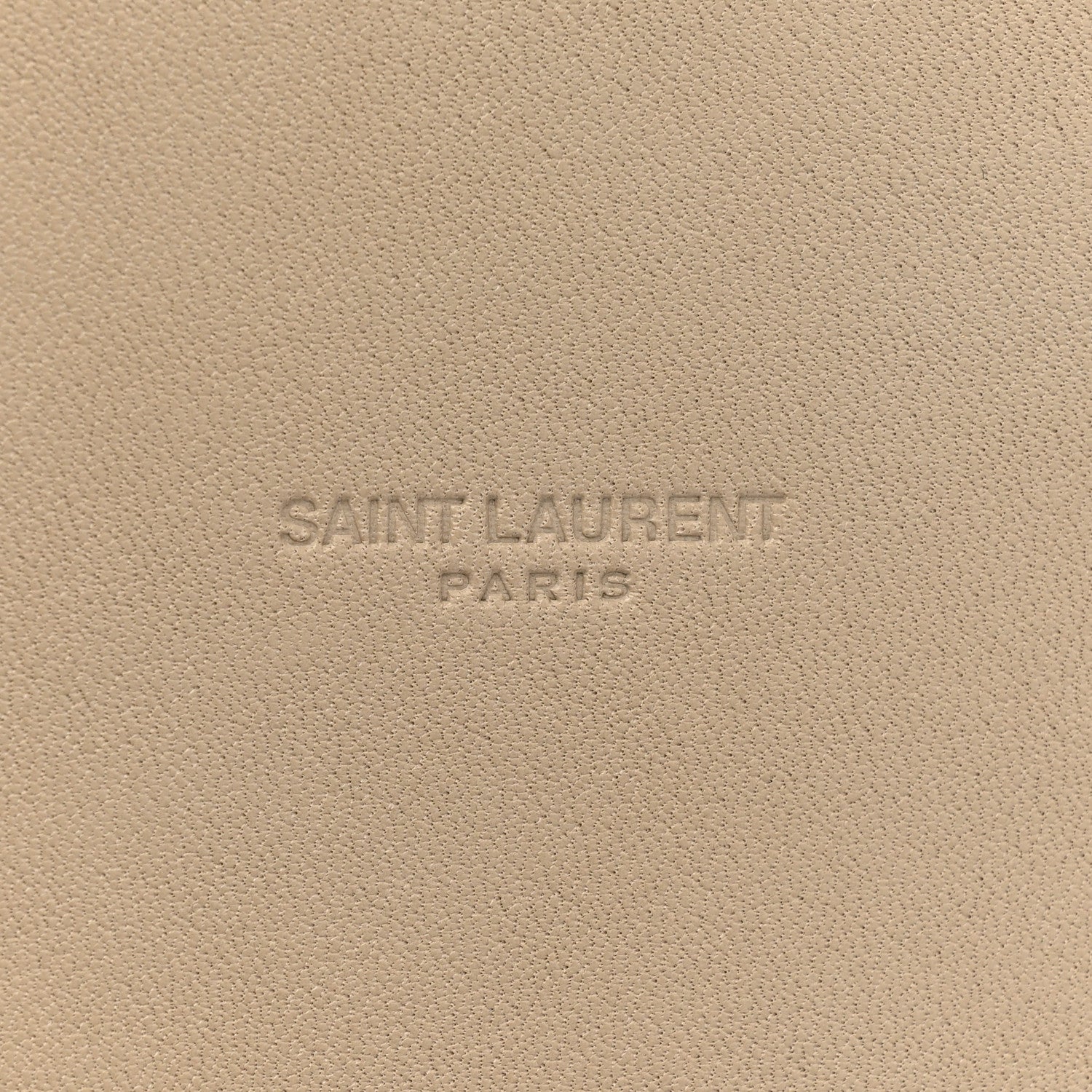 Saint Laurent Diagonal Canvas Calfskin Rive Gauche Bucket Bag Beige 10 of 10