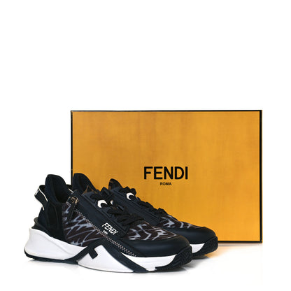 Fendi X SARAH COLEMAN Nylon Lycra FF Vertigo Fendi Flow Low Top Sneakers 40 Black 9 of 9