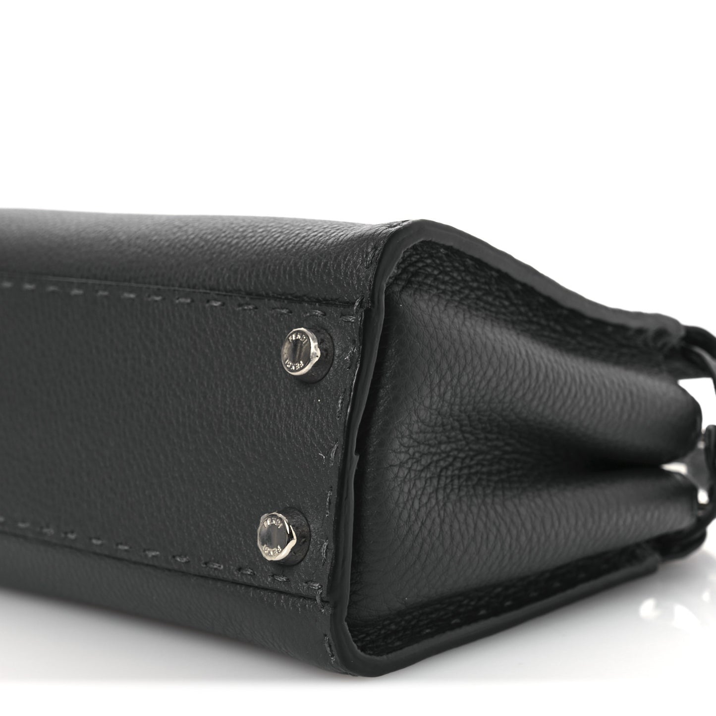 Cuoio Romano Selleria Bi-Color Mini Peekaboo Iconic Satchel Asfalto Latte