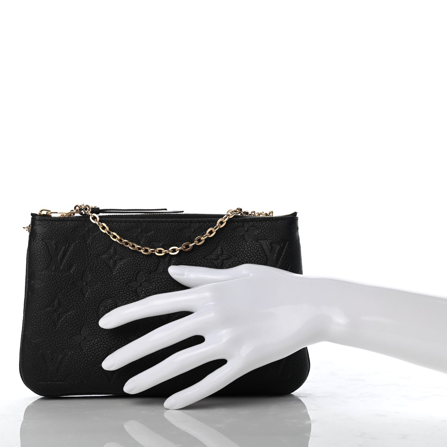 Louis Vuitton Empreinte Double Zip Pochette Black 2 of 8