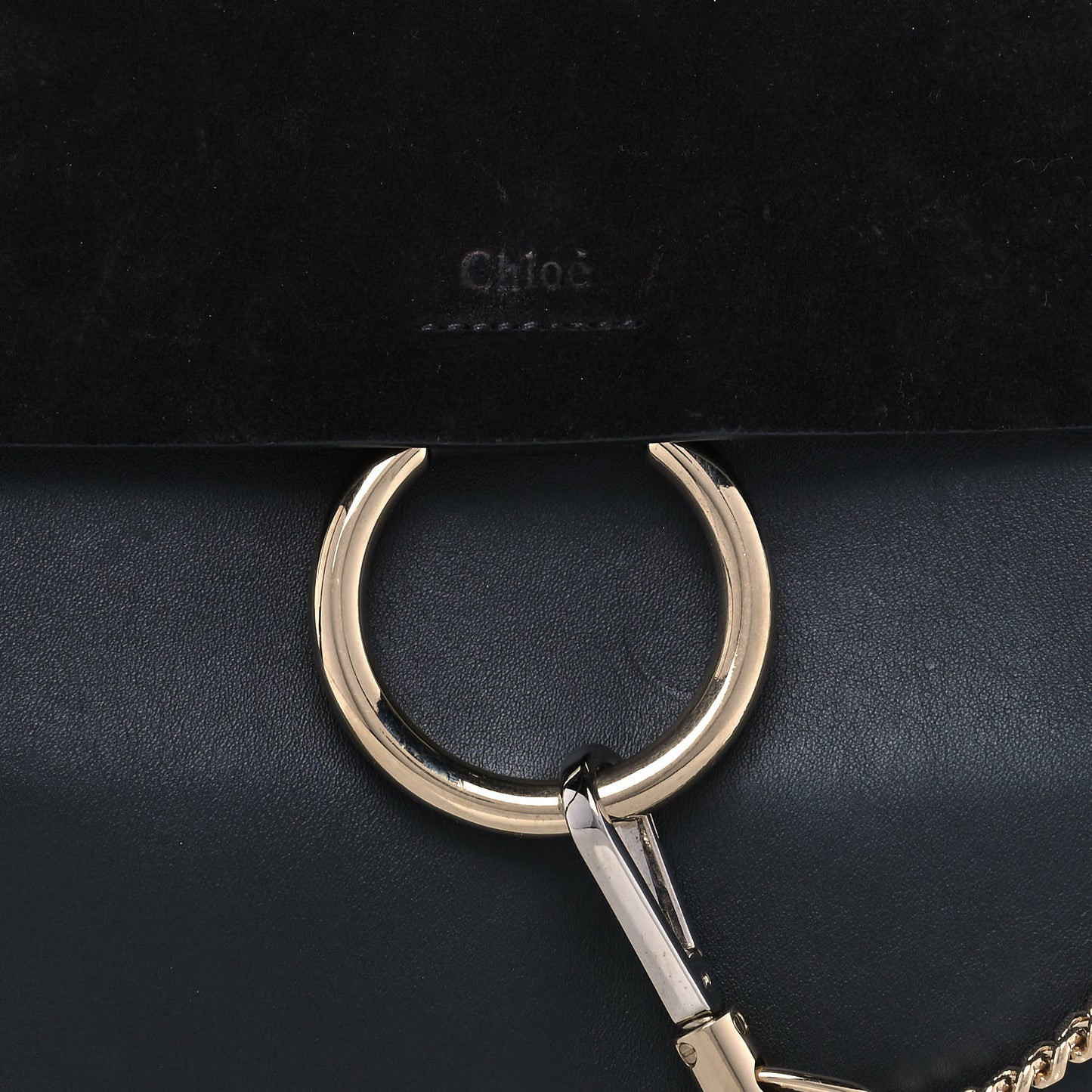 Suede Calfskin Medium Faye Shoulder Bag Black