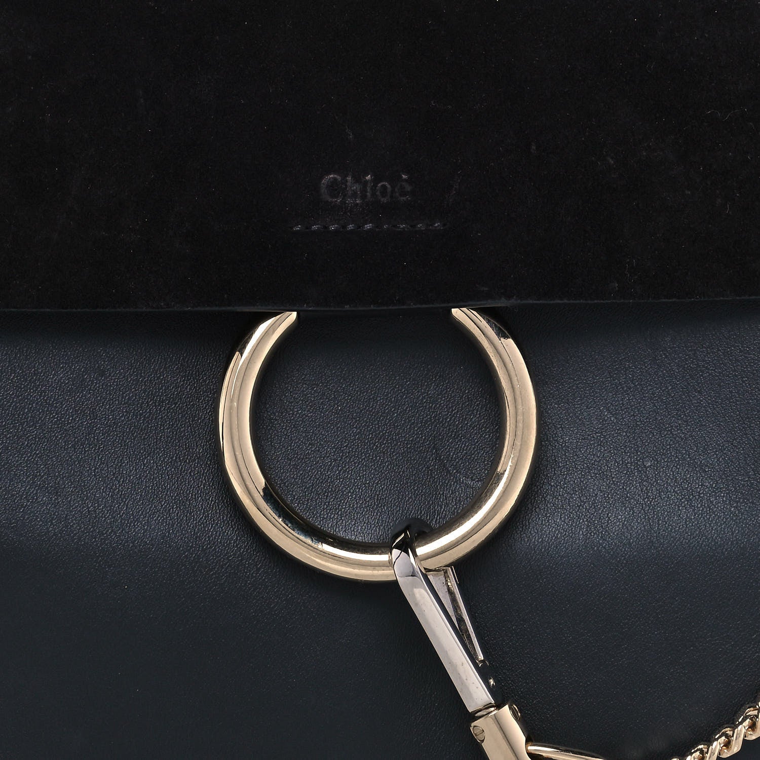 Chloe Suede Calfskin Medium Faye Shoulder Bag Black 8 of 11