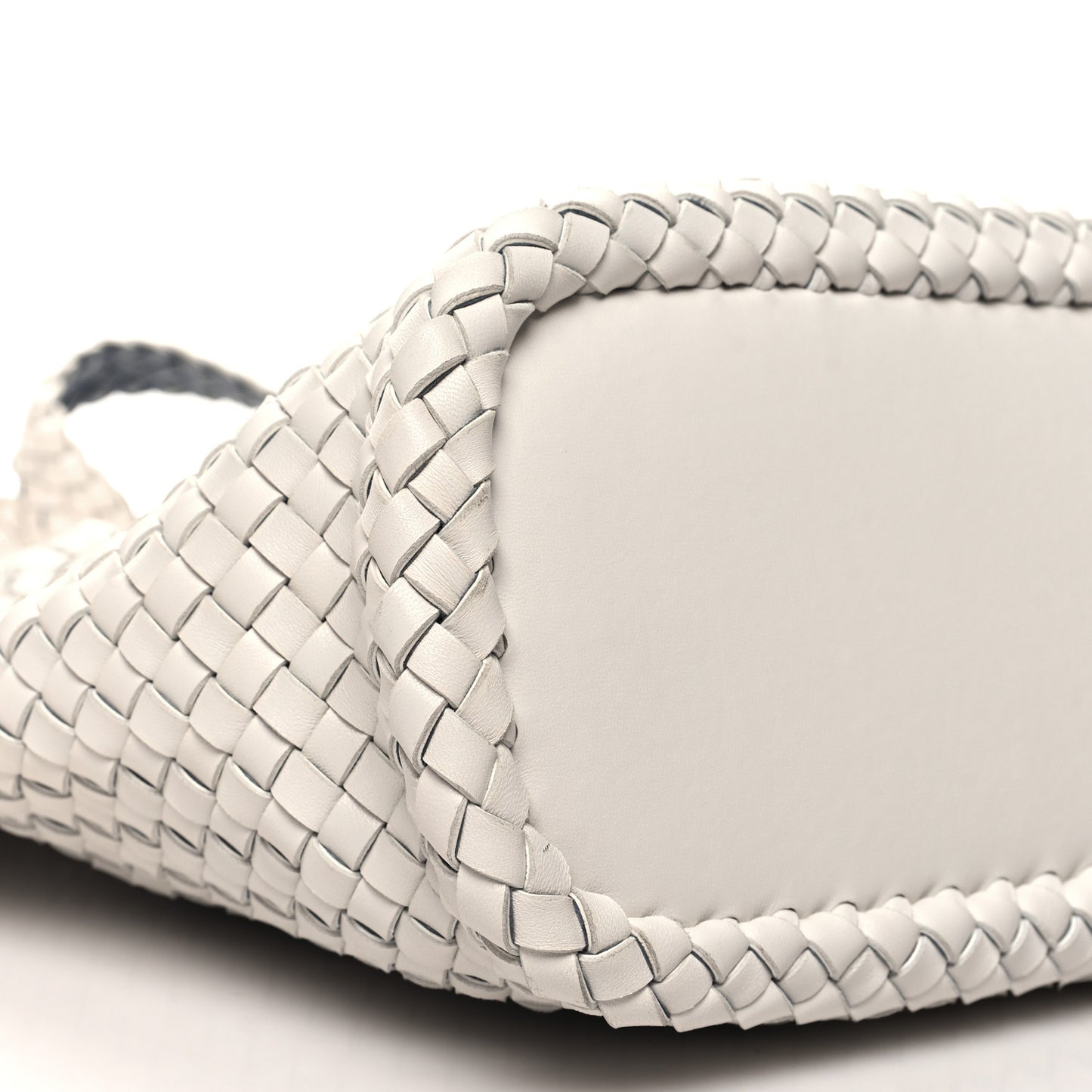 Nappa Intrecciato Bicolor Tote Bag Thunder White Silver