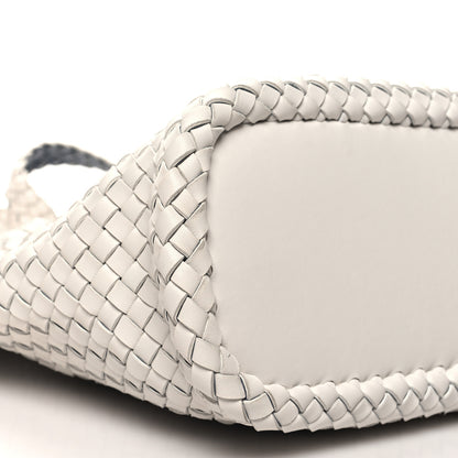 Bottega Veneta Nappa Intrecciato Bicolor Tote Bag Thunder White Silver 10 of 11