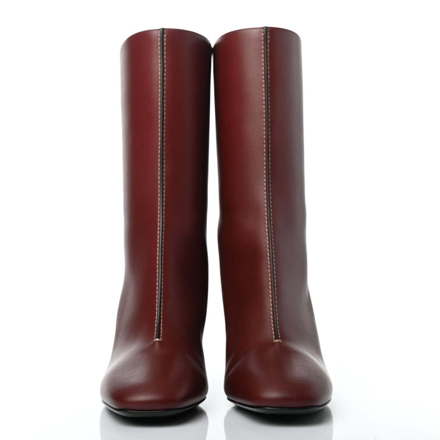 Calfskin Defile Ankle Boots 38 Rouge Pourpre