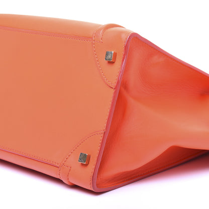 Celine Smooth Calfskin Micro Luggage Fluo Orange 7 of 17
