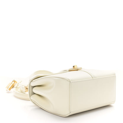 Celine Satinated Calfskin Mini 16 Top Handle Bag White Cotton 4 of 11