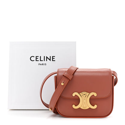 Celine Shiny Calfskin Mini Triomphe Terracotta 10 of 10