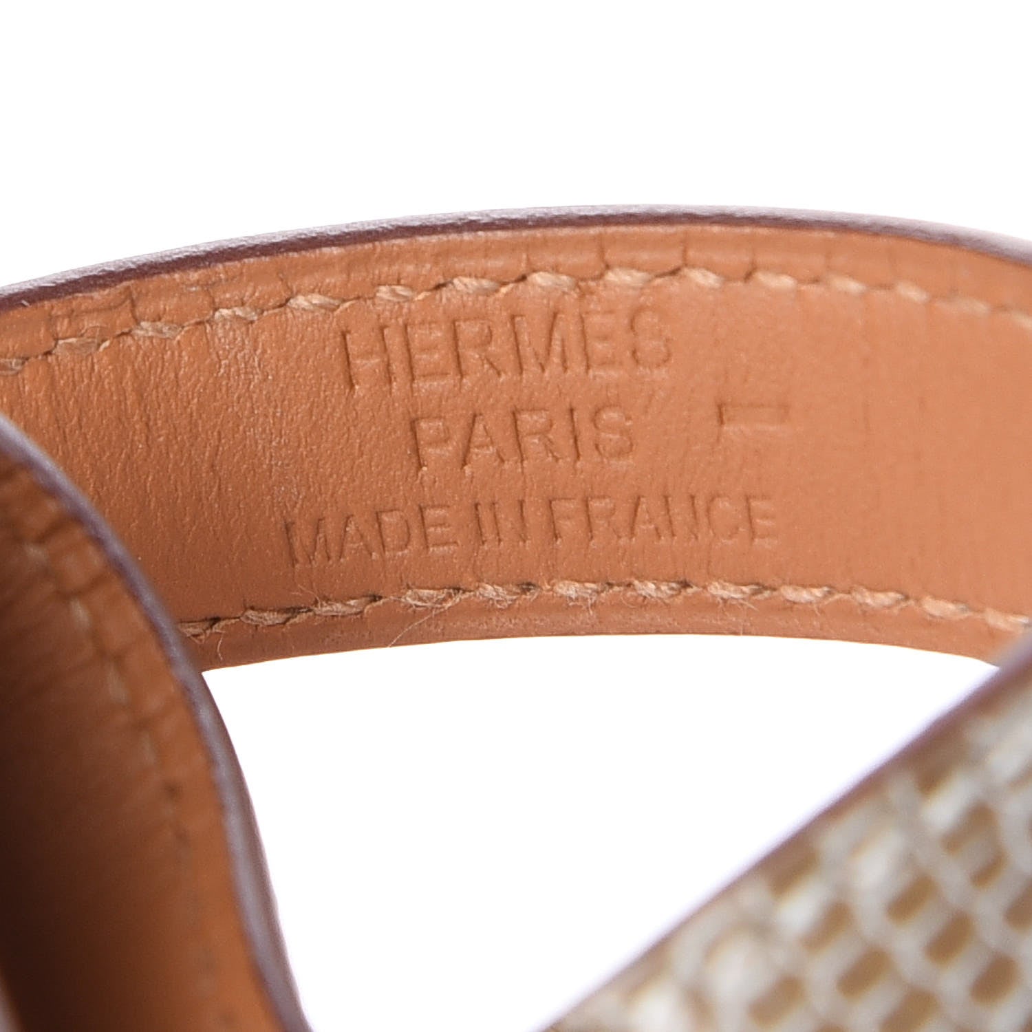 Hermes Lizard Kelly Double Tour Bracelet XS Ficelle 4 of 6
