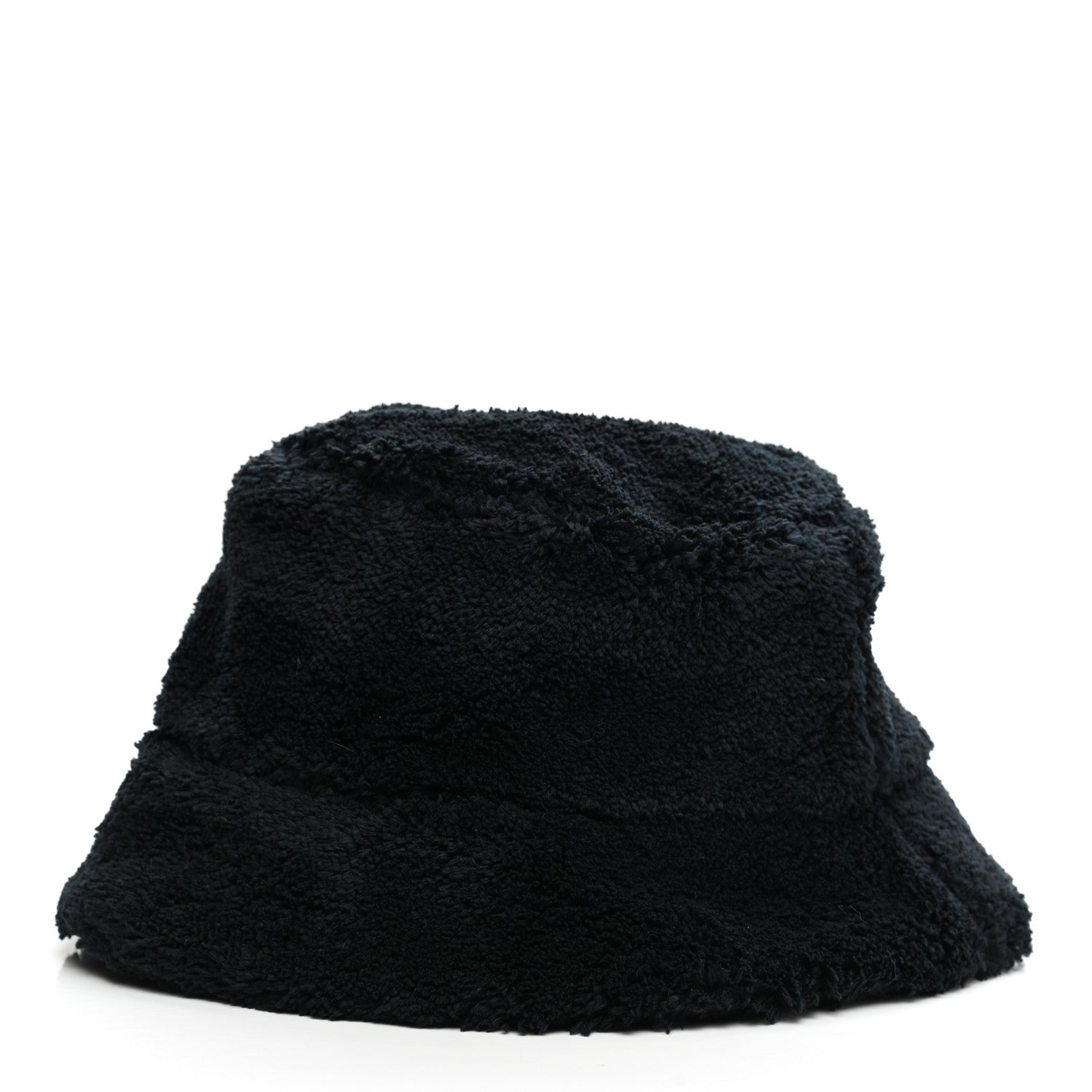Prada Terry Cloth Logo Embroidered Womens Bucket Hat M Black White 4 of 8