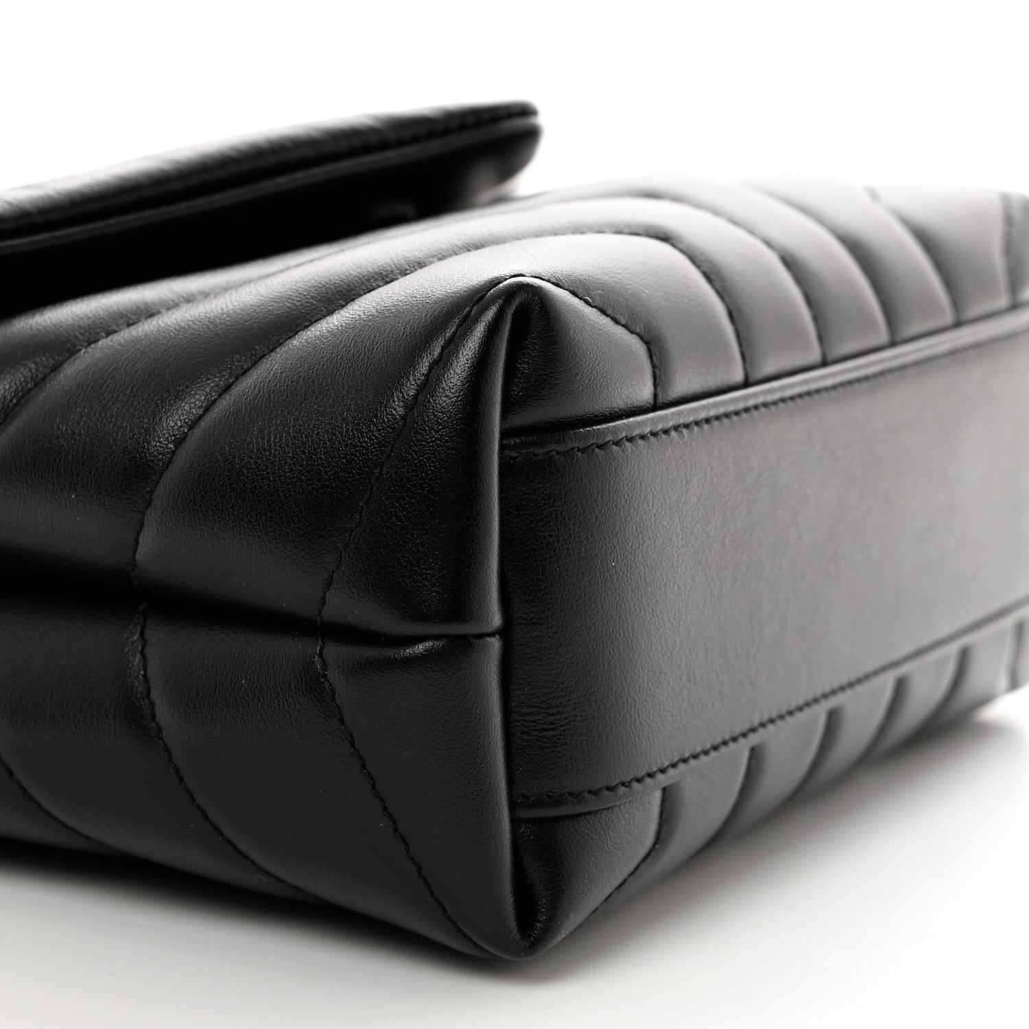 Saint Laurent Calfskin Y Quilted Monogram Monochrome Toy Loulou Crossbody Bag Black 10 of 11