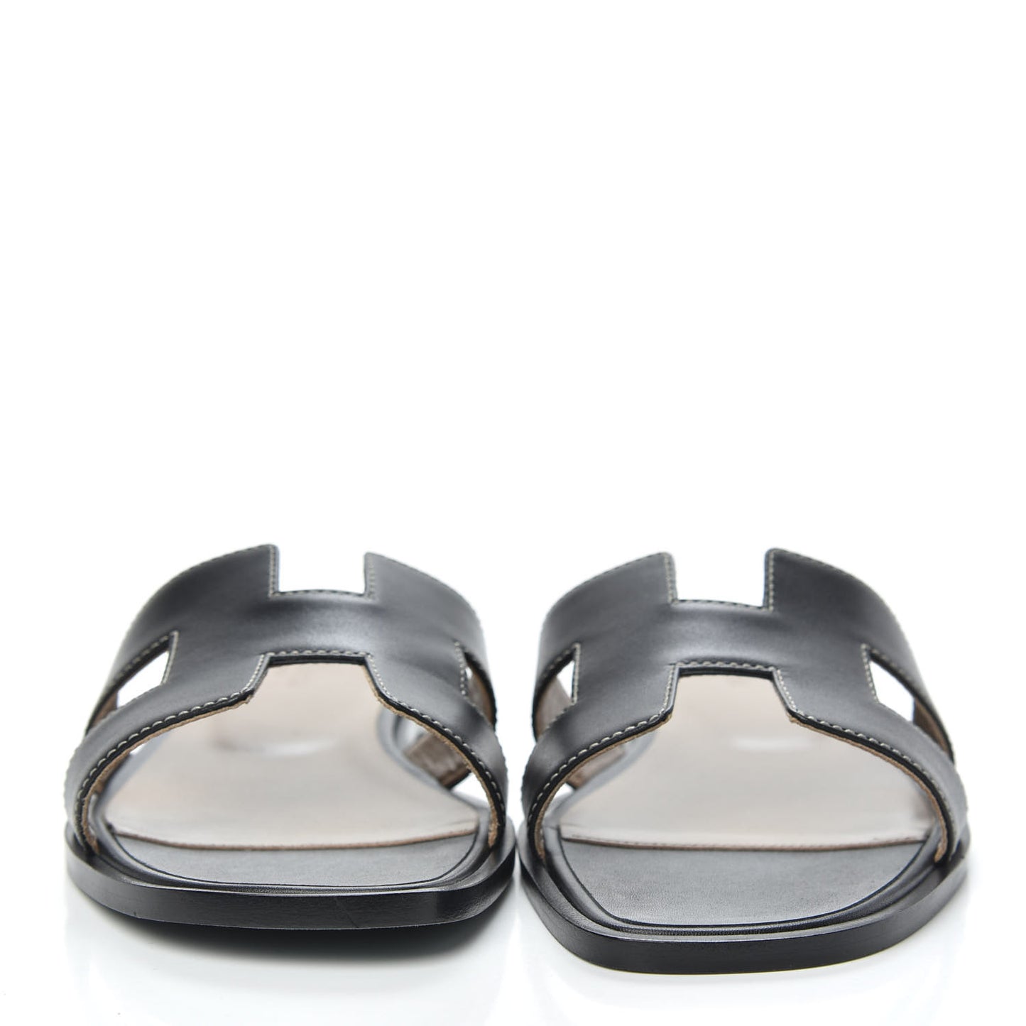 Box Calfskin Oran Sandals 37 Black