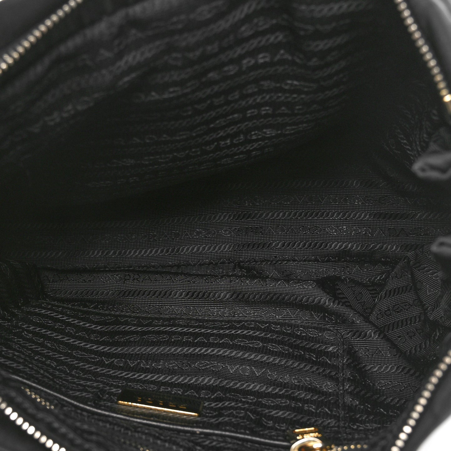 Tessuto Nylon Saffiano Shopping Tote Black