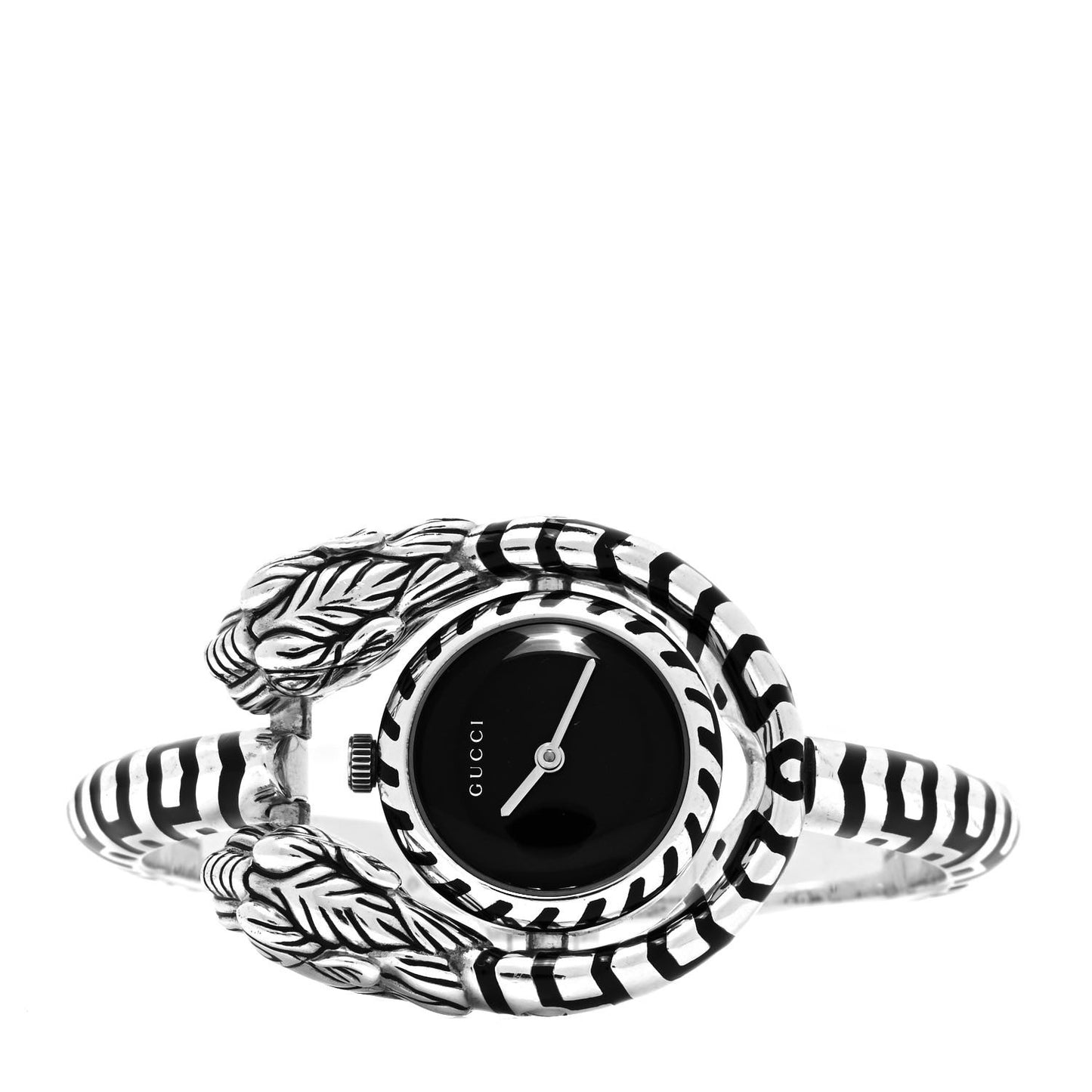 Sterling Silver Black Mother of Pearl 23mm Dionysus Quartz Watch