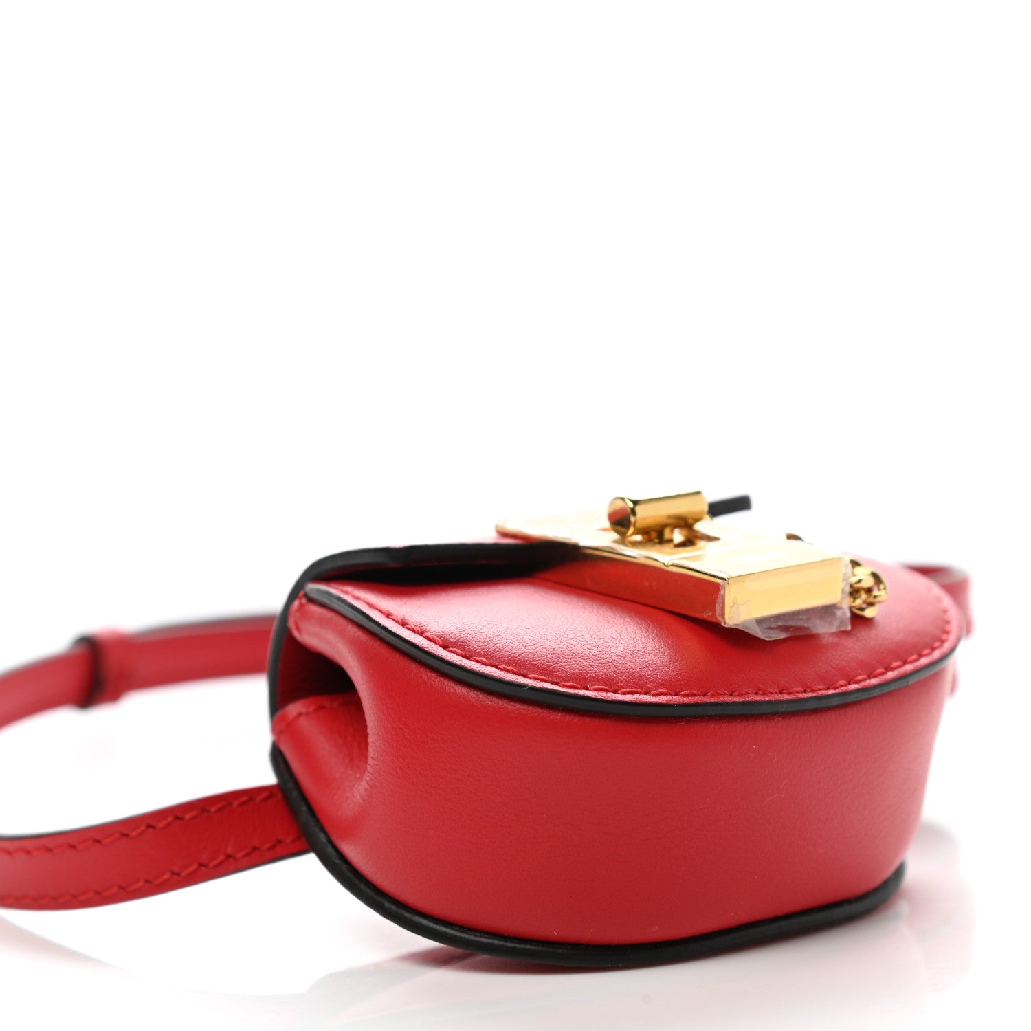 Chloe Shiny Calfskin Mini Drew Bracelet Bag Juicy Red 5 of 9