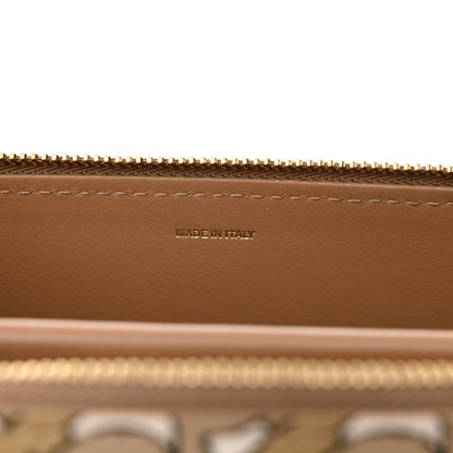 Burberry Calfskin Monogram Panola Zip Pouch Beige 6 of 10