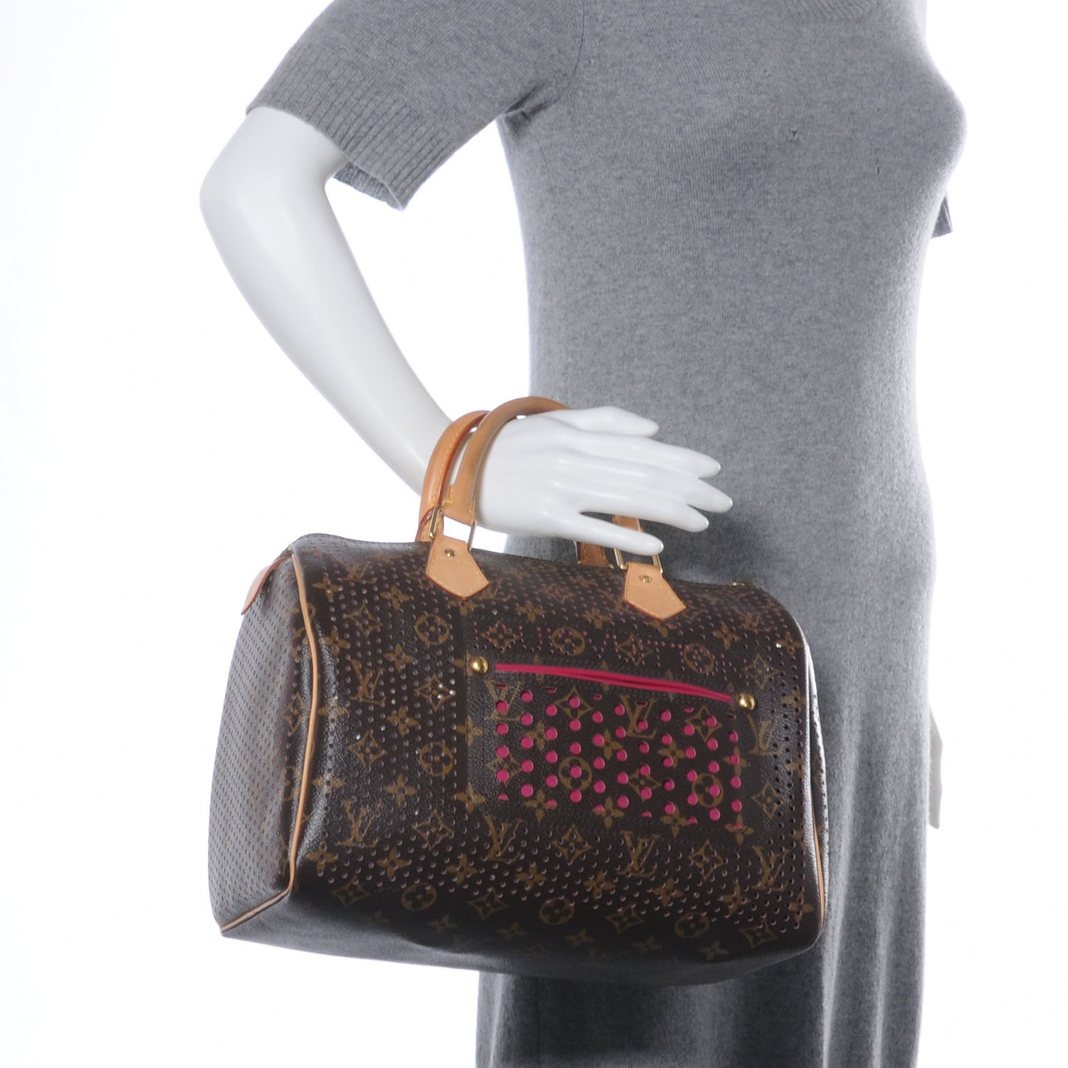 Louis Vuitton Monogram Perforated Speedy 30 Fuchsia 2 of 7