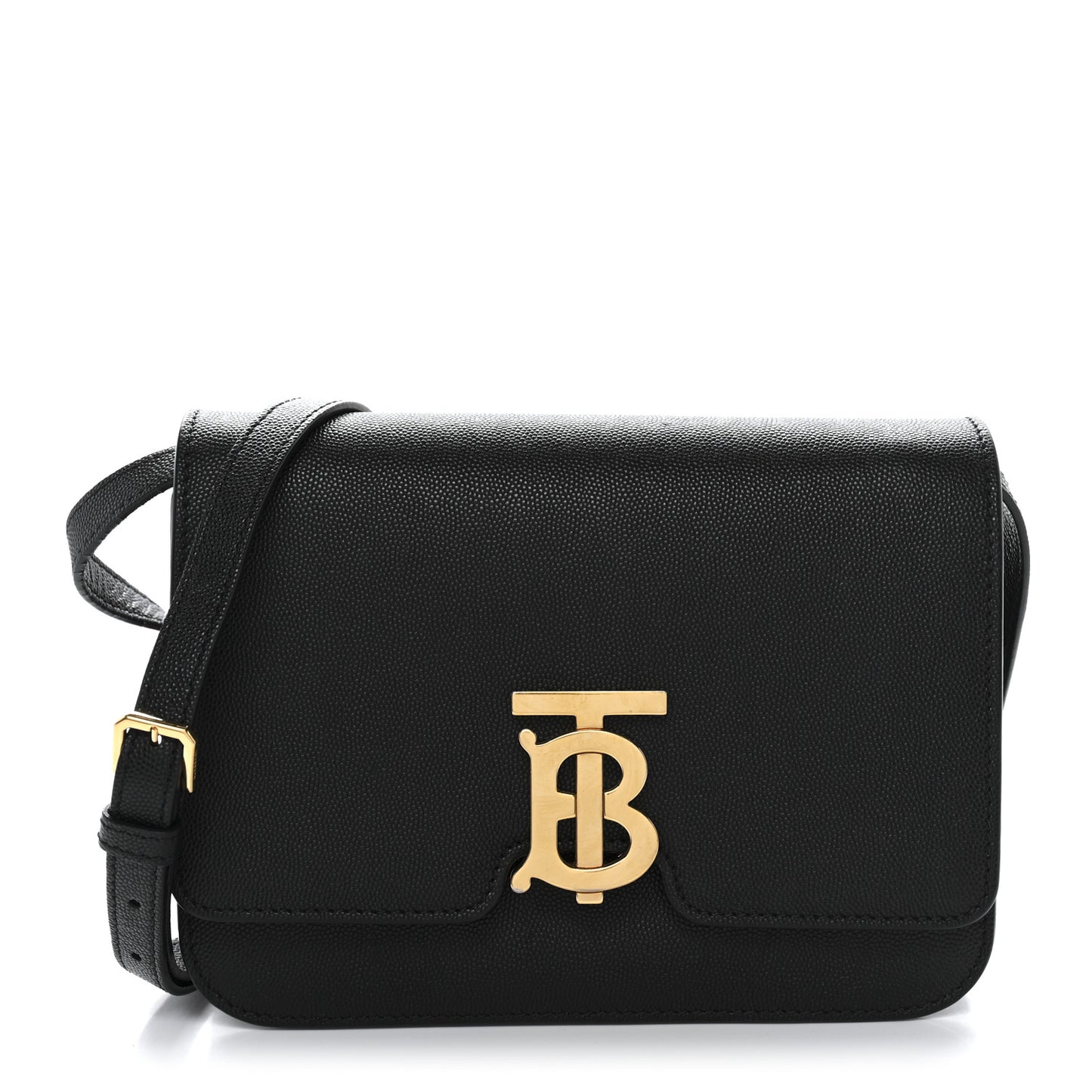 Grained Calfskin Small TB Bag Black