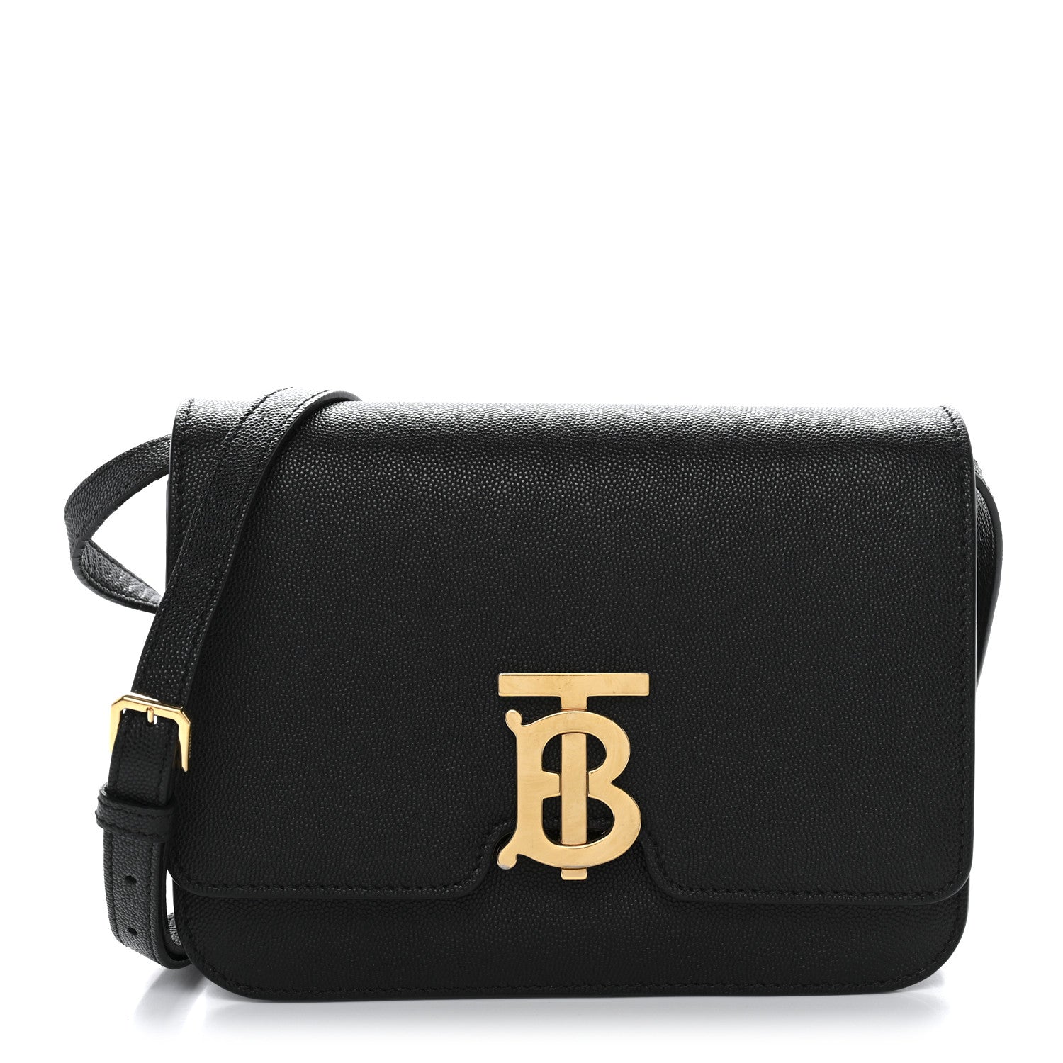 Burberry Grained Calfskin Small TB Bag Black 1 of 12