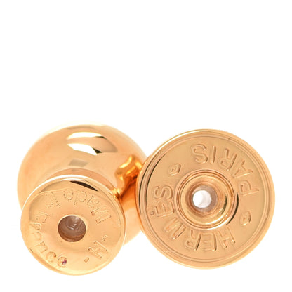 Hermes Gold Lacquered Mini Pop H Earrings White 5 of 6