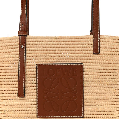 Loewe Raffia Small Square Basket Tote Bag Natural Tan 8 of 10