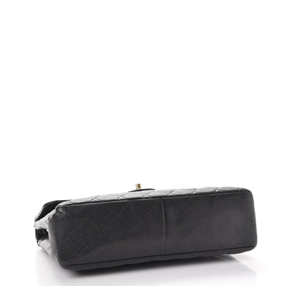 Chanel Caviar Quilted Jumbo Single Flap Black 4 of 12