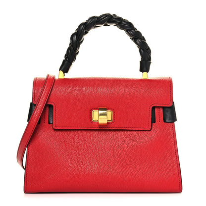 Miu Miu Goatskin Madras Click Top Handle Fuoco Black 1 of 13