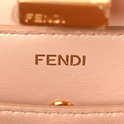 Fendi Vitello King Luxor Shiny Nappa Medium Peekaboo I SEE U East West Satchel Brandy Light Rose 7 of 9