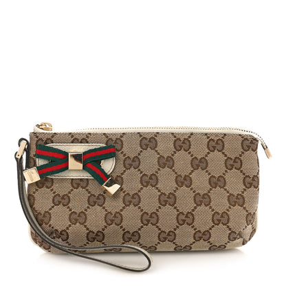 Gucci Monogram Web Princy Wristlet Off White 1 of 9