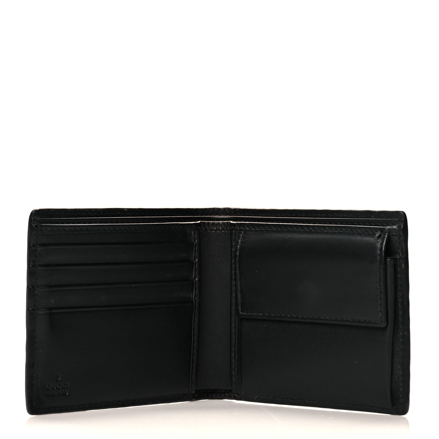 Gucci Guccissima Bi-Fold Wallet Black 5 of 9