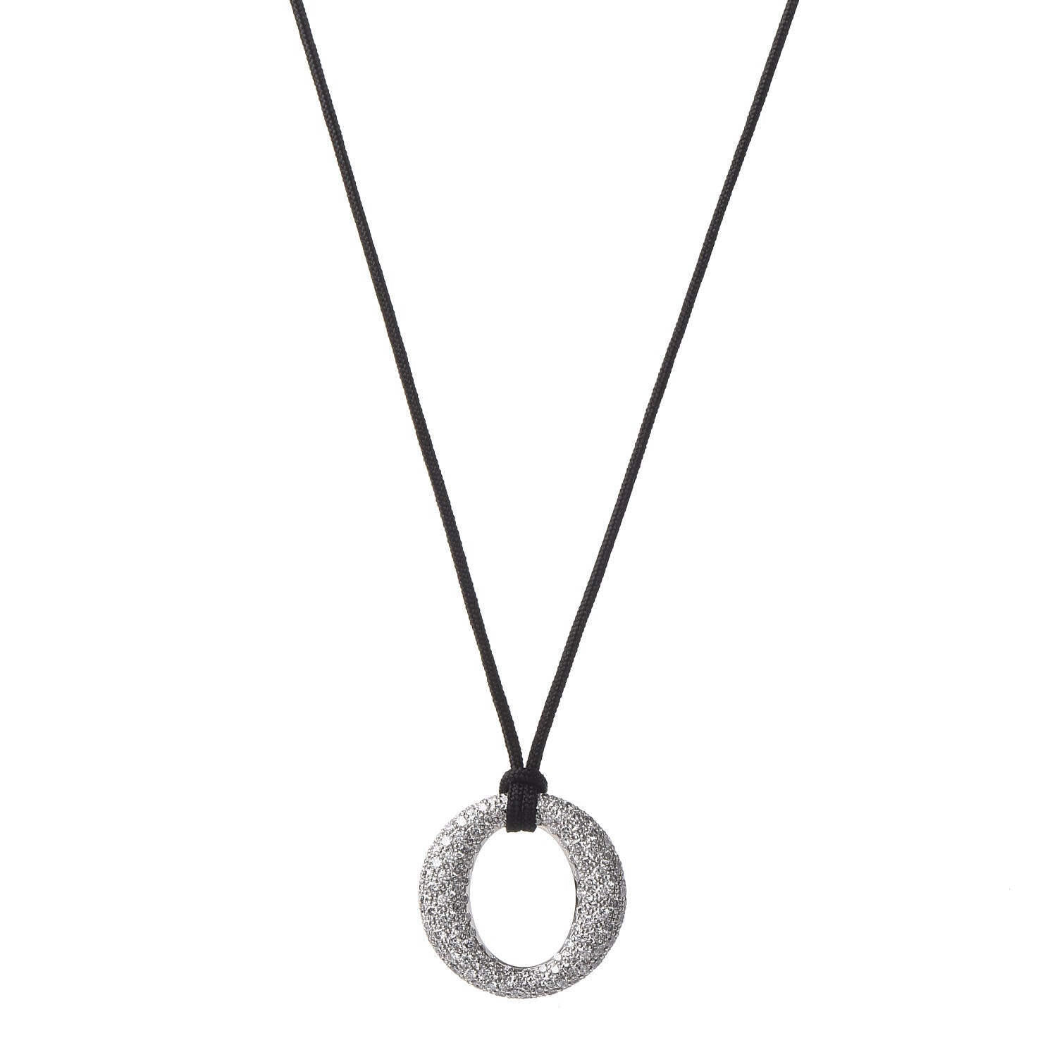 Tiffany Platinum Silk Diamond Small Elsa Peretti Sevillana Pendant Necklace 1 of 6