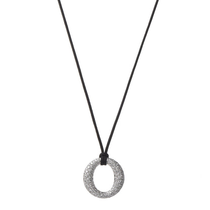 Tiffany Platinum Silk Diamond Small Elsa Peretti Sevillana Pendant Necklace 1 of 6
