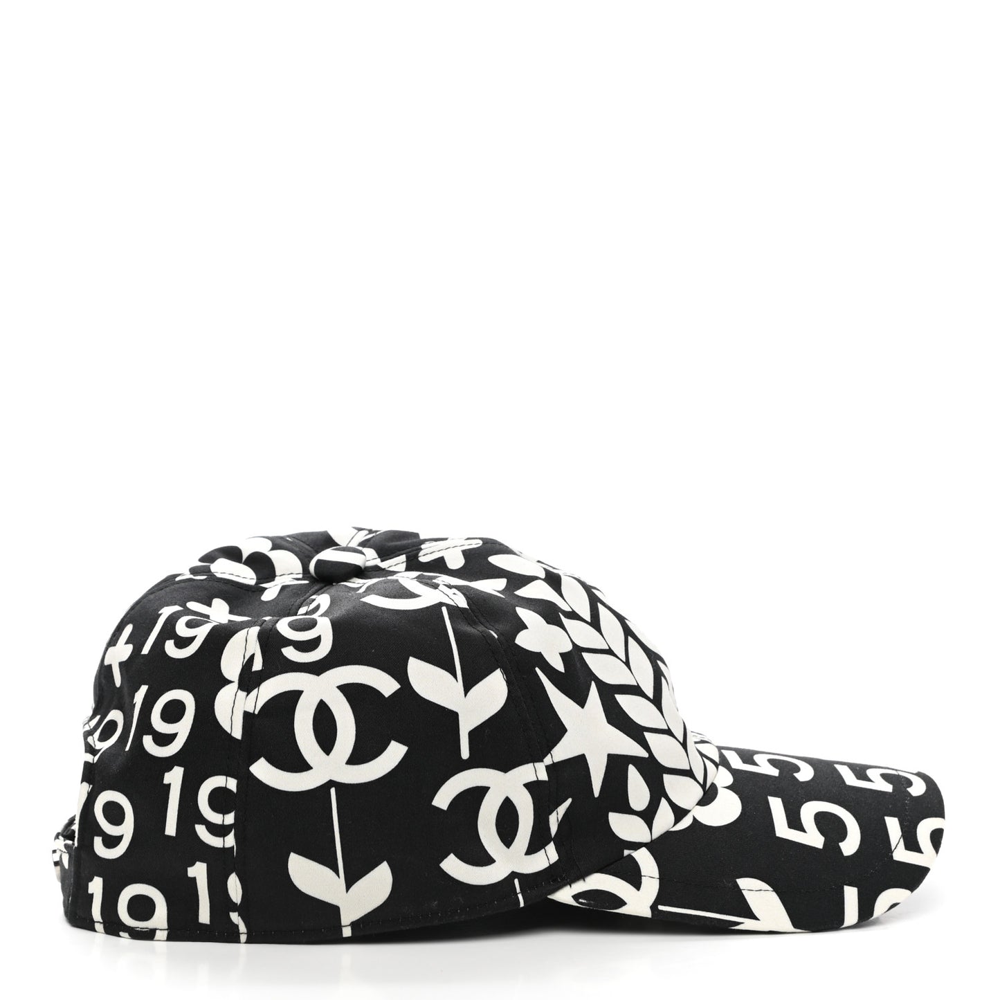 Cotton Cap Hat Black White