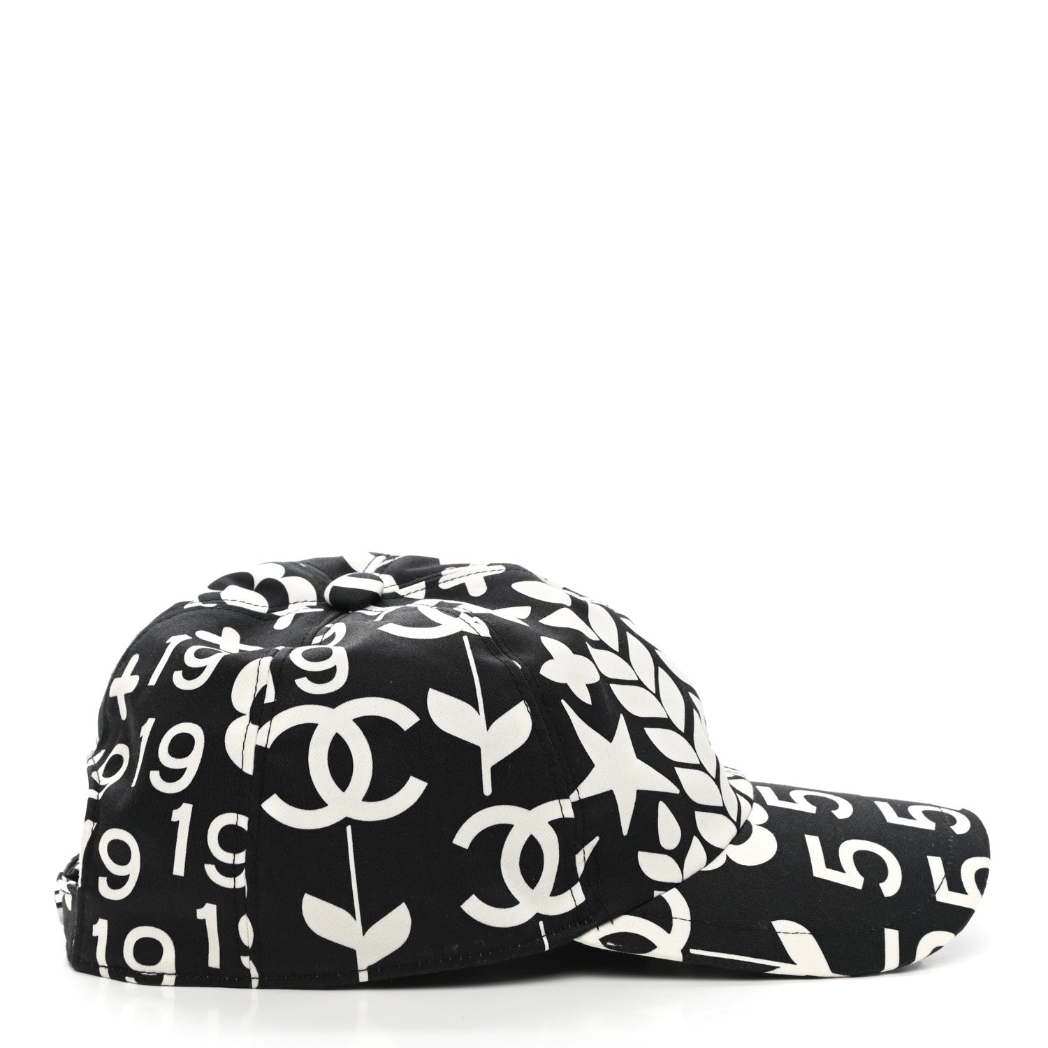 Chanel Cotton Cap Hat Black White 5 of 8