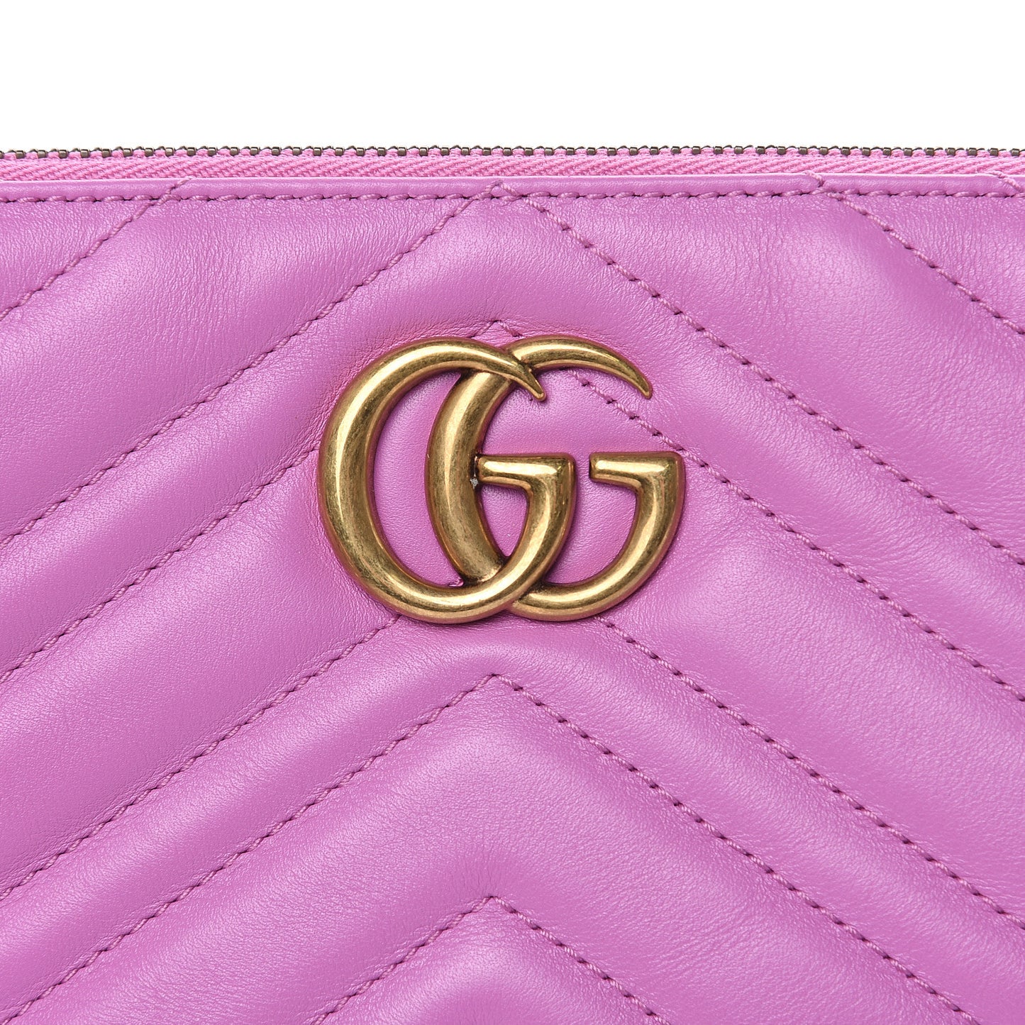 Calfskin Matelasse Mini GG Marmont Chain Bag Candy Mousse