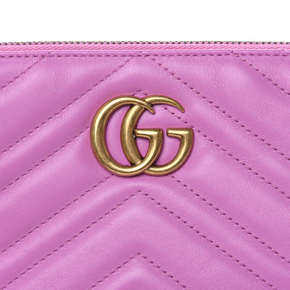 Gucci Calfskin Matelasse Mini GG Marmont Chain Bag Candy Mousse 10 of 11