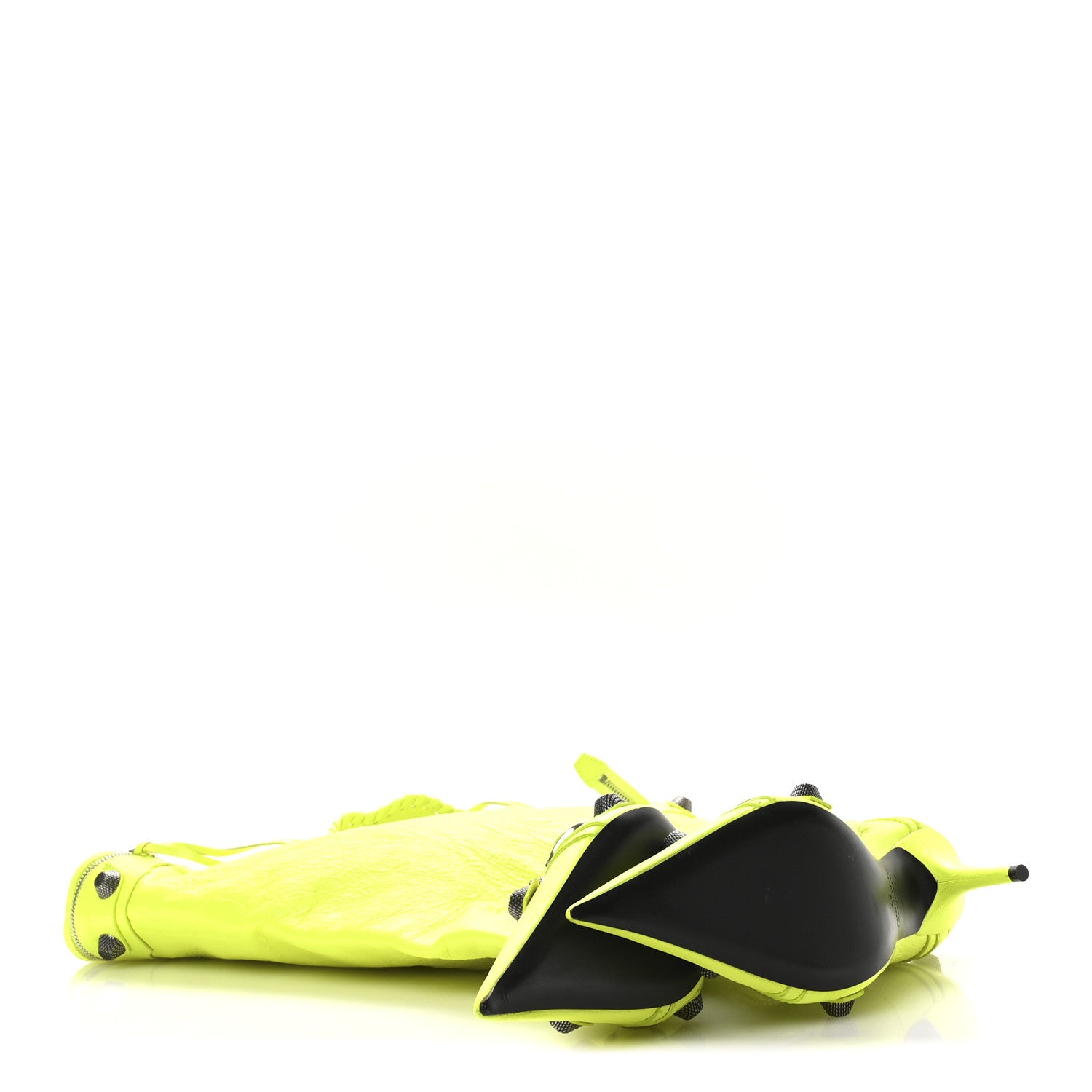 Balenciaga Agneau Arena Le Cagole Boot Bag Fluo Yellow 4 of 11