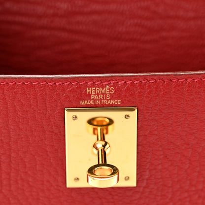 Hermes Chevre Mysore Kelly Sellier 28 Rouge Vif 6 of 11