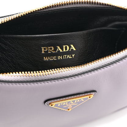 Prada Soft Calfskin Arque Shoulder Bag Glicine 6 of 10