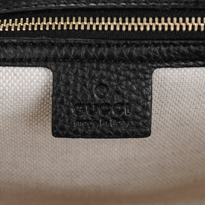 Gucci Pebbled Calfskin Medium Soho Clutch Black 6 of 7