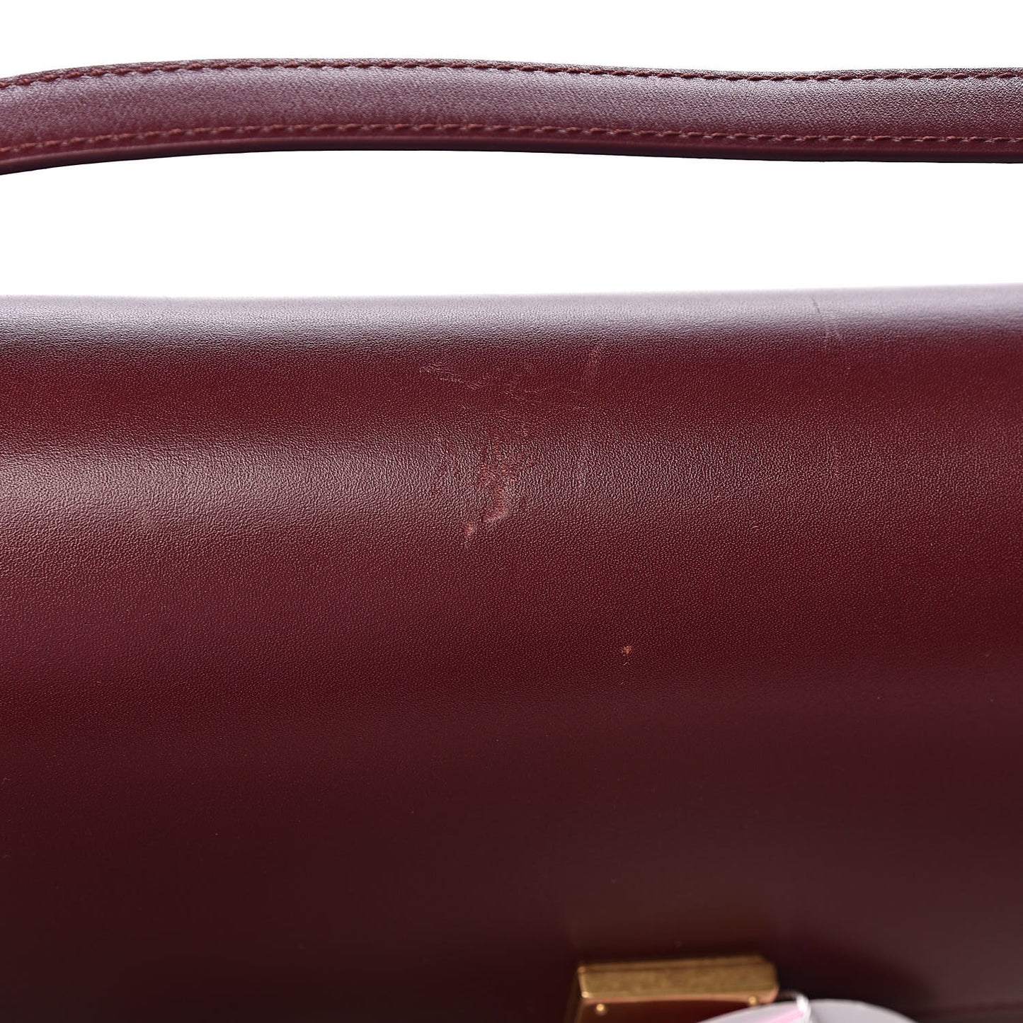 Box Calfskin Medium Classic Box Flap Bag Burgundy