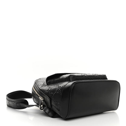 Gucci Calfskin GG Tennis Embossed Backpack Black 4 of 10