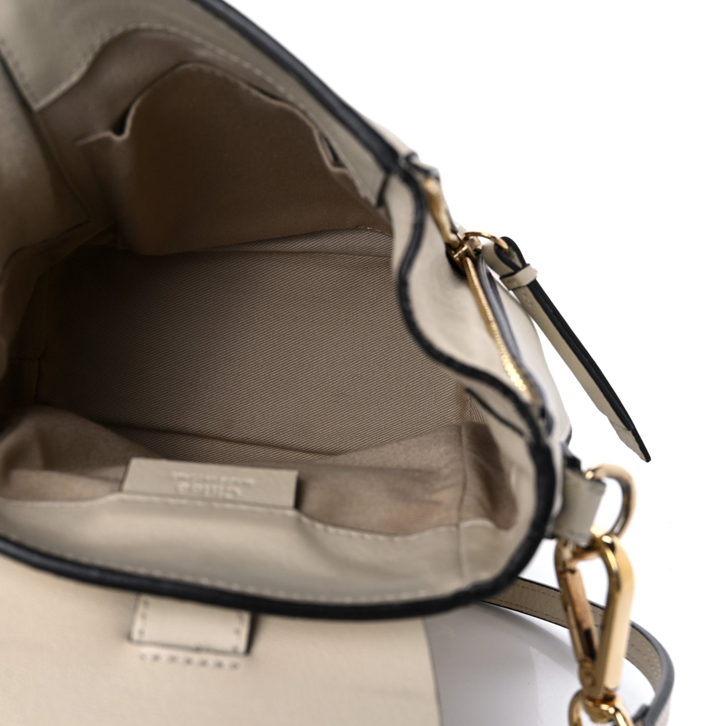 Suede Calfskin Mini Faye Backpack Off White