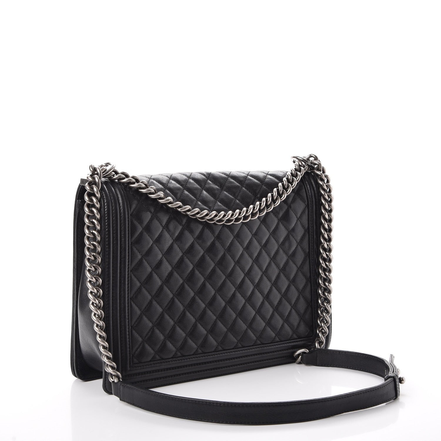 Chanel Calfskin Quilted Large Boy Flap Black 3 of 14