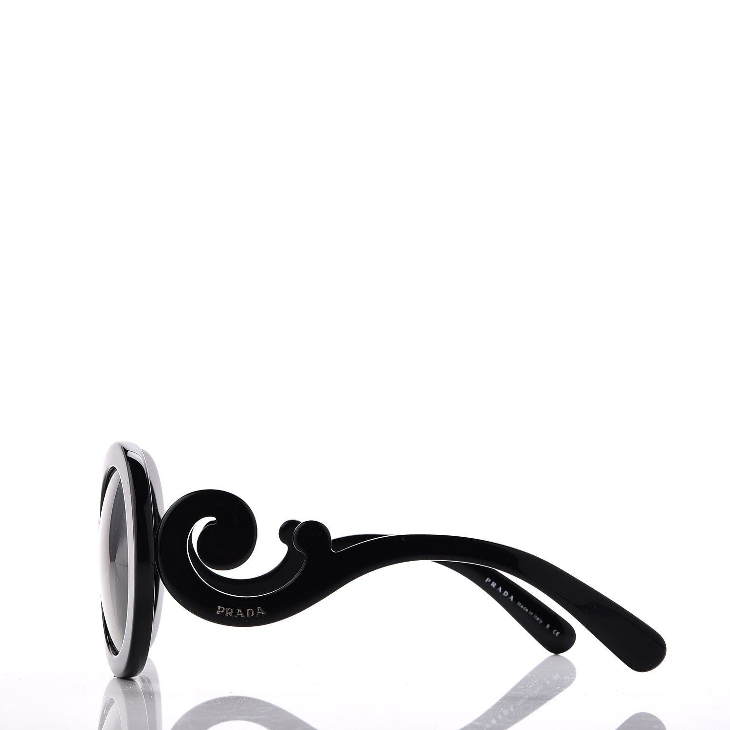 Prada Baroque Sunglasses SPR 27N Black 4 of 8