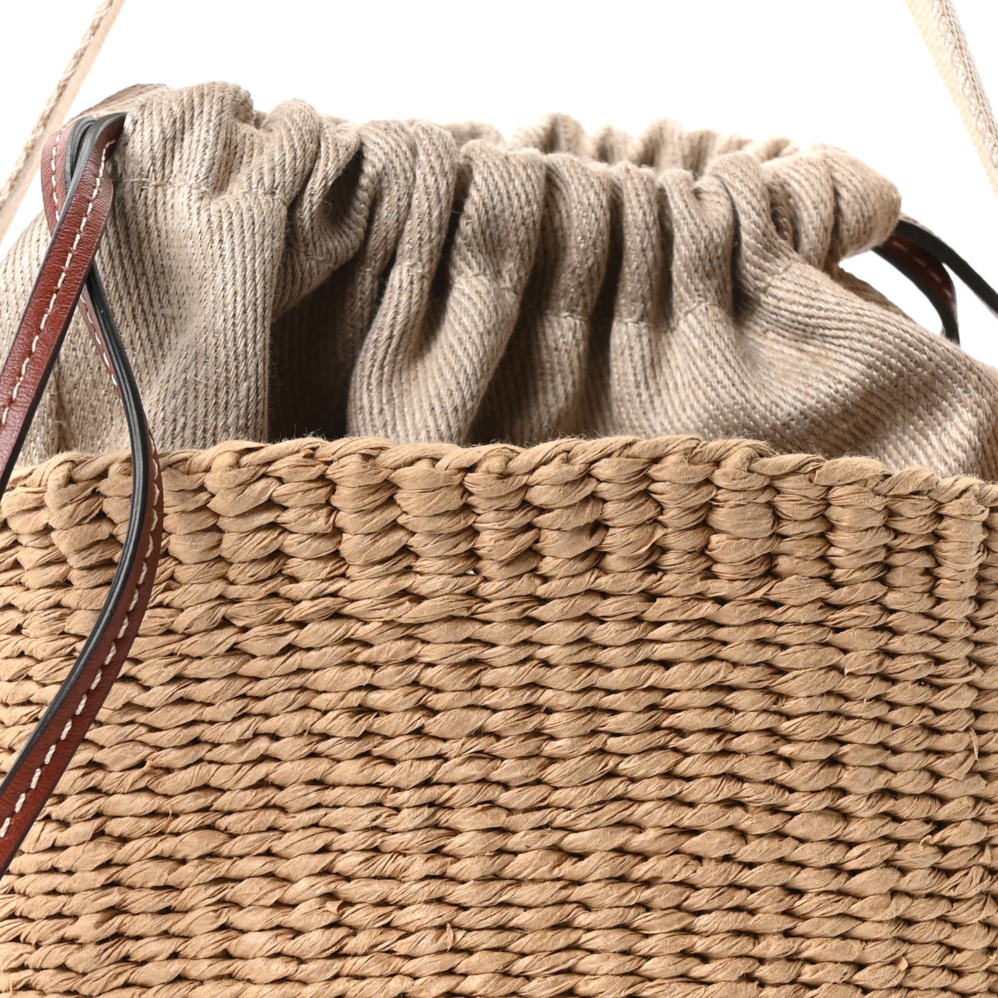 Natural Woven Fiber Small Woody Basket