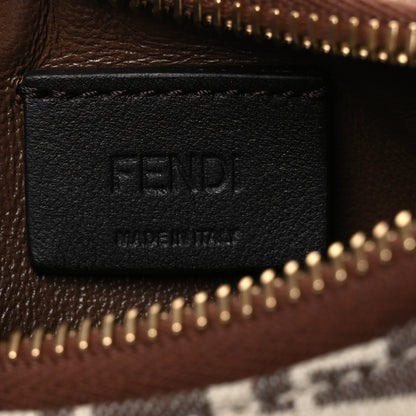 Fendi Fabric Jacquard FF 1974 Nano Fendigraphy Hobo Charm Beige 6 of 10