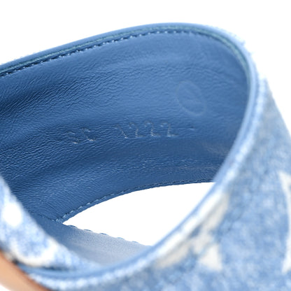 Louis Vuitton Monogram Denim Silhouette Sandals 39 Blue 8 of 8